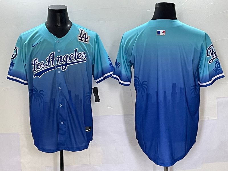 Men 2025 Los Angeles Dodgers Blank Blue Game Nike MLB Jersey style 6265